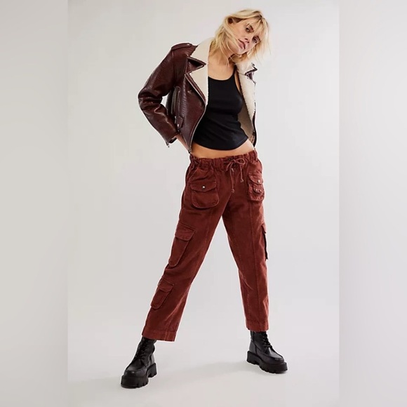 Free People Tahiti Corduroy Cords Cargo Pants | Size Medium - Picture 4 of 7